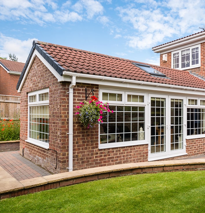 extension with tiled roof